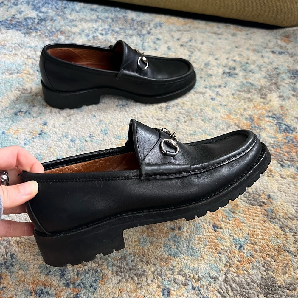 Gucci Horsebit Leather Loafers - Black